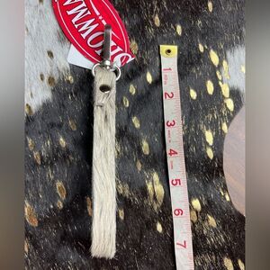 Real Cowhide Keychain Wristlet.